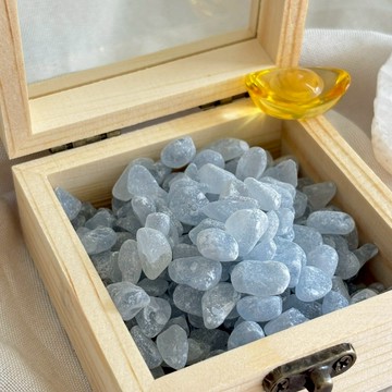 🌌天然水晶 天青石 7–9mm 碎石 100g 淨化心靈 消除負能 靜心療癒 能量穩定 水晶碎石 能量淨化 擺設佈陣 清