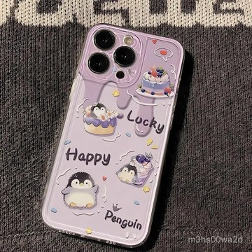 卡通小企鵝 防摔 適用蘋果iPhone17 16 15 14 13 12 11 Promax XR XS 87P手機殼