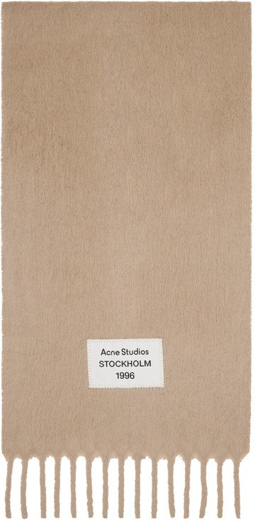 Acne Studios 驼色流苏围巾
