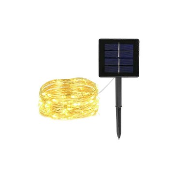 燈條/燈架/燈勾   【野一夏】太陽能銅線氣氛燈燈串LED 7米50燈 佈置 戶外 氣氛燈
