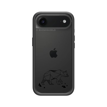 iPhone Air Mod NX -邊框背蓋組合 (相機按鈕) 黑 - Animal Silhouette / 動物剪影 - 動物幾何-北極熊