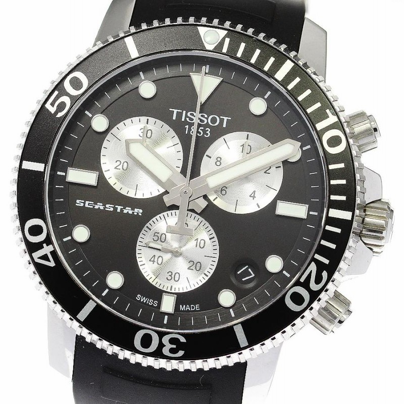 TISSOTティソ シースタ T120417A クォーツ クロノグラフ 隠し