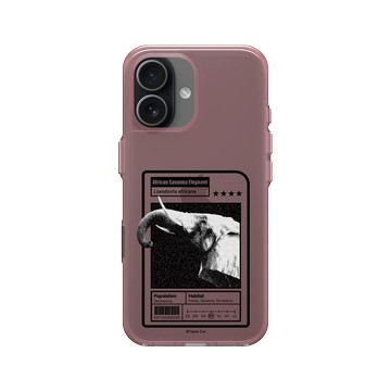 iPhone 17 Clear (相機按鈕) 晶醺玫 - RHINOSHIELD X Taipei Zoo - 非洲象：限量卡牌