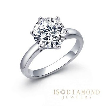IS DIAMOND IGI 3克拉鉑金台鑽戒 最白Dcolor VS高規格淨度(培育鑽石)
