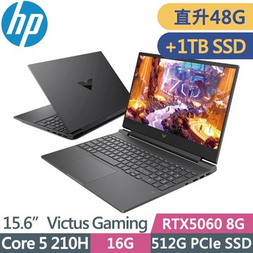 HP Victus Gaming Laptop 15-fa2257TX (Core 5 210H/16G+32G/512G+1TB SSD/RTX5060 8G/15.6吋FHD)特仕