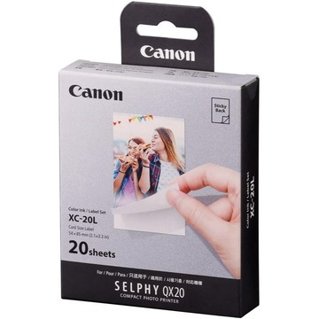 現貨馬上出 Canon XC-20L 方形相片貼紙 標籤 相紙20張含墨盒 SELPHY SQUARE QX20