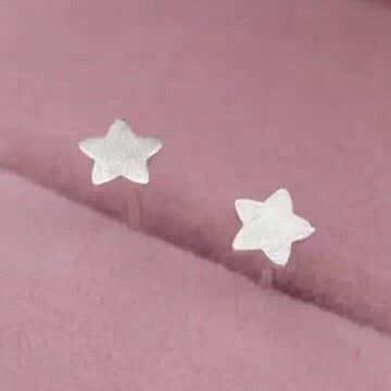 925純銀耳環耳針式耳飾-簡約平面五角星造型生日情人節禮物女飾品73dr108【獨家進口】【米蘭精品】