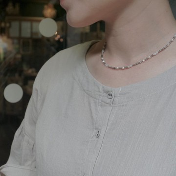 珍珠項鍊 淡水珍珠 月光石項鍊 NE-00006