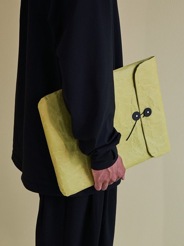 環保可水洗和紙 超輕防水筆電包 文件袋式 MacBook內膽包 水絨綠