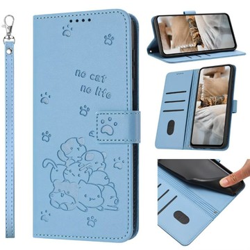 新款 可愛壓印 小貓咪 皮套 適用於iPhone 16 15 14 13 12 11 Pro Max  掀蓋