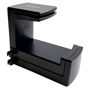 peripower 桌邊夾式頭戴型雙掛式耳機架 適用多種桌面板材 橡膠止滑墊  MO-23  黑色  1個