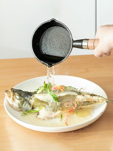 迷你鑄鐵鍋小油鍋煎蛋鍋熱油嗆油潑油燒油小鍋蛋餃小號平底鍋