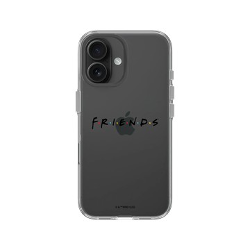 iPhone 16 Clear Case（相機按鈕） 透明 - Friends - 六人行Logo(黑）