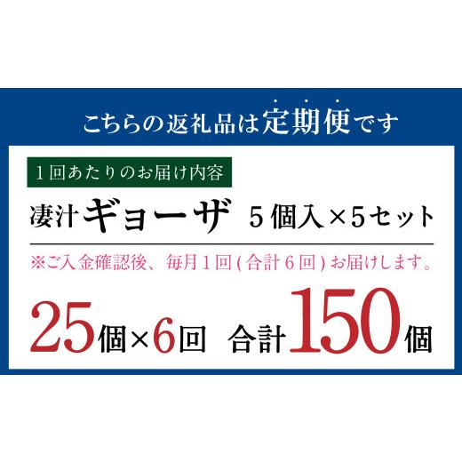 ふるさと納税 茨城県 神栖市 ラーメン屋さんの凄汁ギョーザ 5個入り×5セット 合計25個 総合計150個 餃子 冷凍