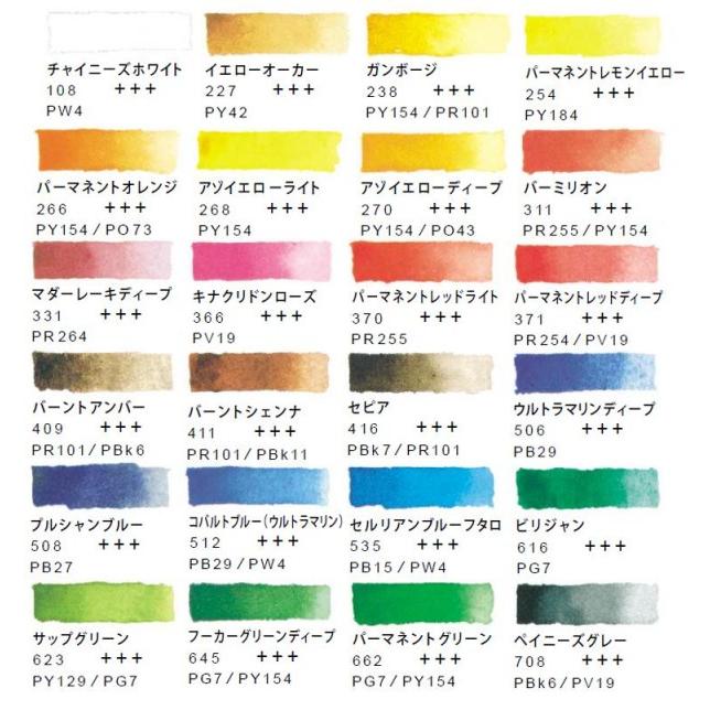 水彩絵の具セット 固形水彩絵の具 ヴァンゴッホ 絵の具 24色セット