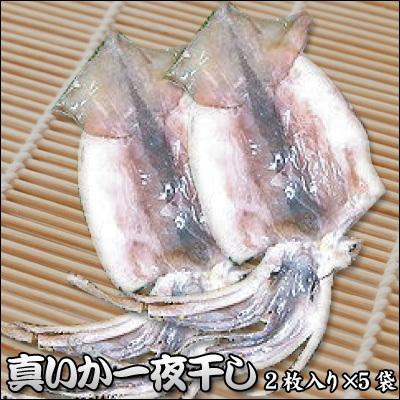 真いか 一夜干し 2枚入れ×5袋 イカ 送料無料 ※沖縄は送料別途加算 御歳暮 クリスマス 正月