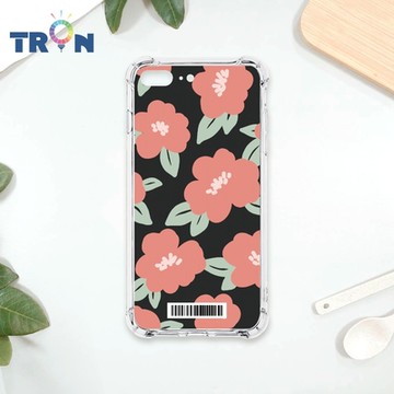 TRON IPhone 7/8 PLUS 平塗手繪花朵A款 四角防摔載具殼 軟殼 手機殼
