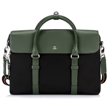 【OFFERMANN】BAUHAUS 掀蓋手提公事包-綠