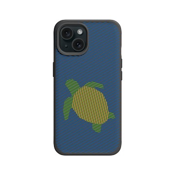 iPhone 15 SolidX 黑 - The Wildlife Collection 動物野境系列 - 肯氏龜 - 線條版