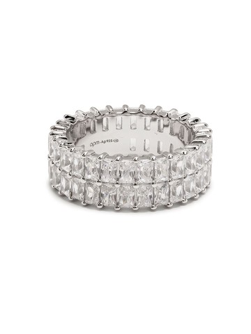 APM Monaco - crystal-embellished ring - women - Metal - 50 - Silver
