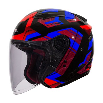 【國民神帽】SOL SO7E 星幕 黑藍紅  3/4罩安全帽