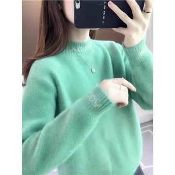 春裝女裝2025年新款女士馬海毛毛衣女秋冬寬松外穿春季針織打底衫