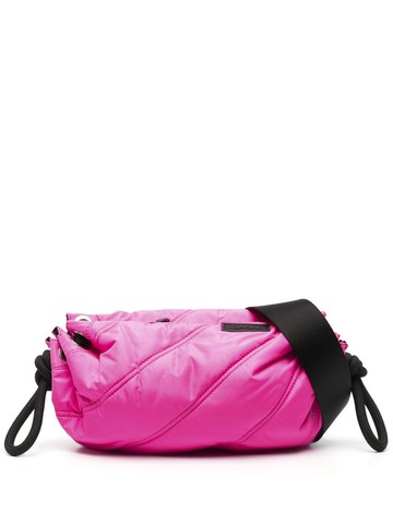GANNI - quilted crossbody bag - women - Recycled Polyester/Recycled Polyester - One Size - Pink