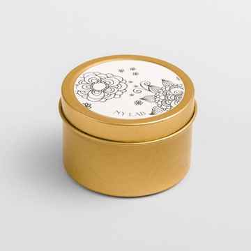 【NY LAB 紐約實驗室】奢華小金罐金色天然香氛蠟燭-野花齊放 3oz