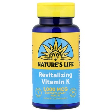 Nature's Life, 維生素 K，1,000 微克，50 粒素食膠囊