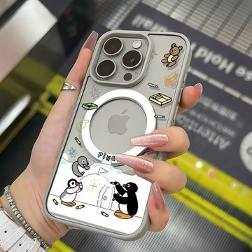 🔥iPhone手機殼｜雪屋企鵝適用iPhone17手機殼蘋果16ProMax卡通15磁吸14防摔13新款