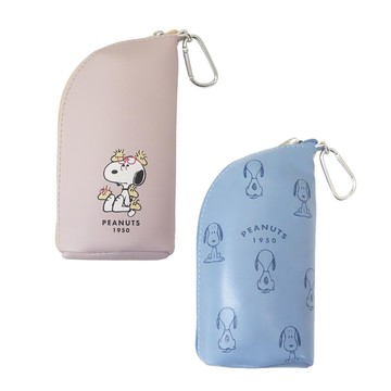 Kamio Snoopy 隨身掛式眼鏡盒 眼鏡袋（附登山扣）史努比