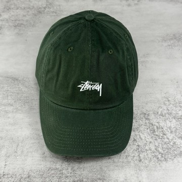 《Urban當天出貨》 Stussy Basic Stock Low Pro Cap 墨綠色 白色刺繡老帽Cap  IU