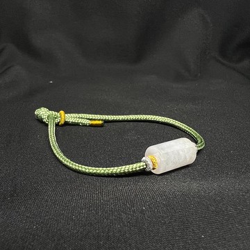 幸運小綠繩 | 路路通白翡手鍊