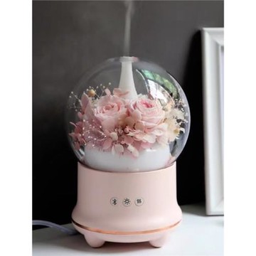 國慶節diy生日禮物手工永生花藍牙音響加濕器孕婦助眠迷你香薰機