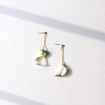 捲捲軟糖-藍莓夾式/式耳環