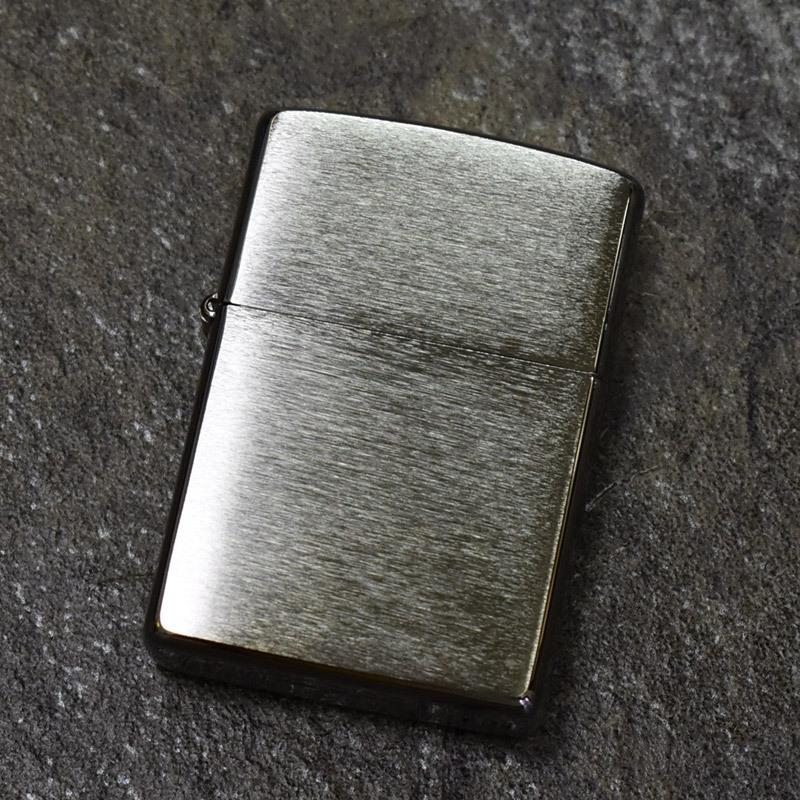 名入れ無料 ZIPPO ジッポライター BRUSHED CHROME(クローム サテーナ) 無地 ジッポー ライター レギュラー #200 プレゼント