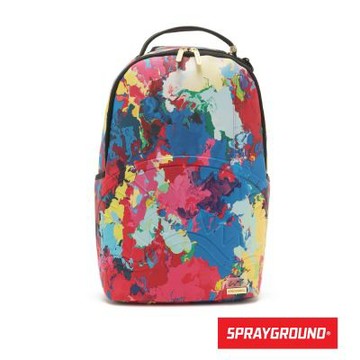 SPRAYGROUND-西城秀樹藝人聯名款抽象流動後背包-粉色
