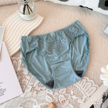 【伊黛爾】  榛果檸檬蕾絲內褲 M/L (綠) -【27985】