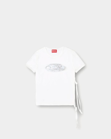 DIESEL 側綁帶圓領短袖上衣 - M