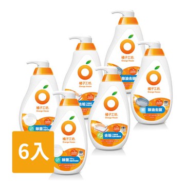 橘子工坊 蔬果碗盤洗碗精 650ml x 6瓶 (去垢酵素/去油淨味/溫和除菌 款式可選)
