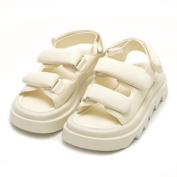 D+AF 寬帶魔鬼氈空氣海綿啵啵Q軟涼鞋