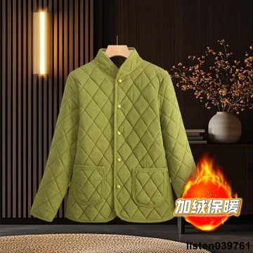 【加厚保暖】燈芯絨外套 反季秋冬中老年新款棉服 棉襖棉衣加絨休閒保暖外套 媽媽裝 媽媽外套 中老年女裝 秋冬保暖
