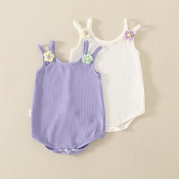 嬰兒衣服夏季爬服女寶寶吊帶包屁衣夏裝純棉背心新生連體衣夏哈衣