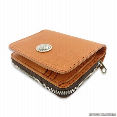 あみあみコンチョウォレット☺︎本革お財布(*´꒳`*) レッドムーン REDMOON 財布 二つ折り ZETT コンチョ