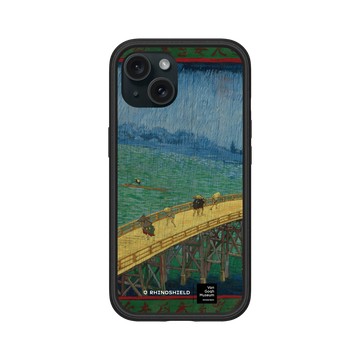 iPhone 15 Mod NX 黑 - Van Gogh Museum - 雨中橋：仿歌川廣重