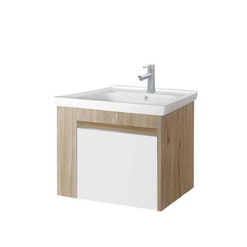 【洗樂適衛浴CERAX】不鏽鋼浴櫃+不鏽鋼龍頭+60CM一體瓷盆瓷器