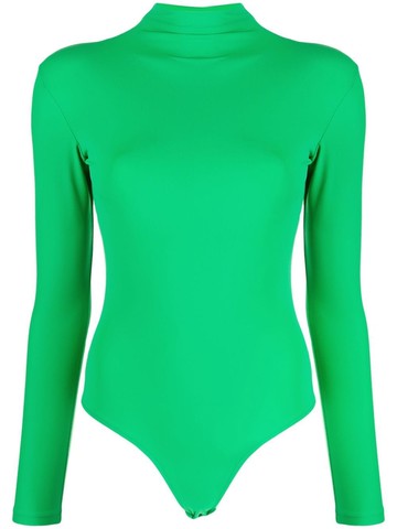 Atu Body Couture - high-neck long-sleeved body - women - Polyester - L - Green