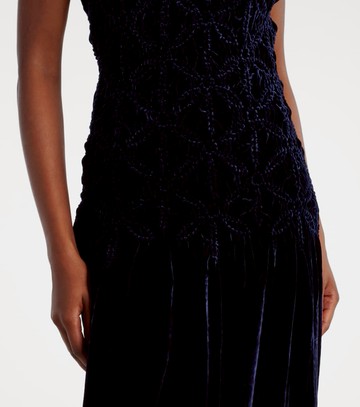 Costarellos Embellished velvet gown