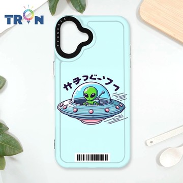 TRON IPhone 16 PLUS ET飛碟外星人系列 防摔太空載具殼 透黑 軟硬 手機殼