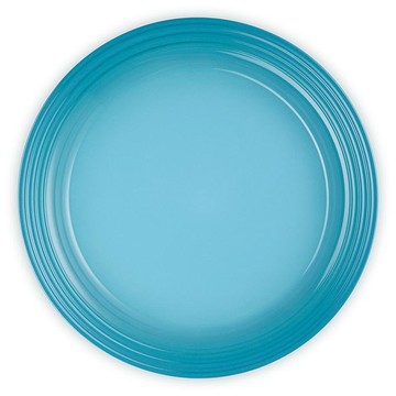 LE CREUSET 瓷器圓盤 27cm (加勒比海藍-無盒)